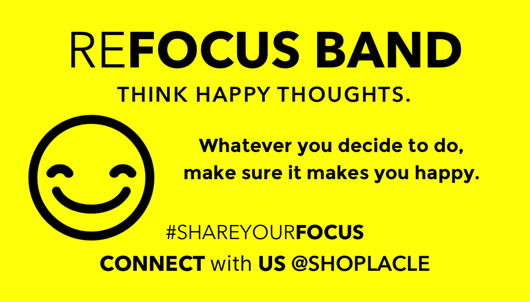 Think Happy Thoughts. Happy Band Blue <p>