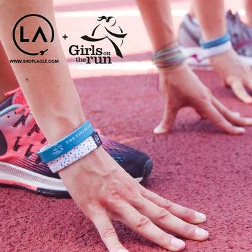A motivational bracelet that supports the charity, Girls on the Run.