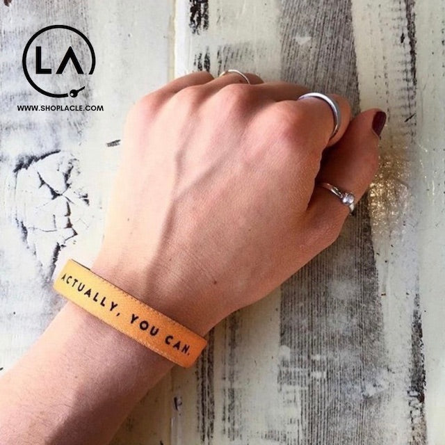 A motivational bracelet that will ward off negative thinking.